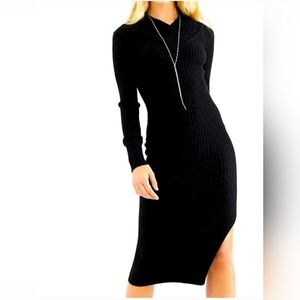 All Saints Vries Midi Dress 100% Merino Wool